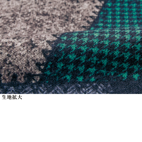 襟ファスナー使いロングプルオーバー