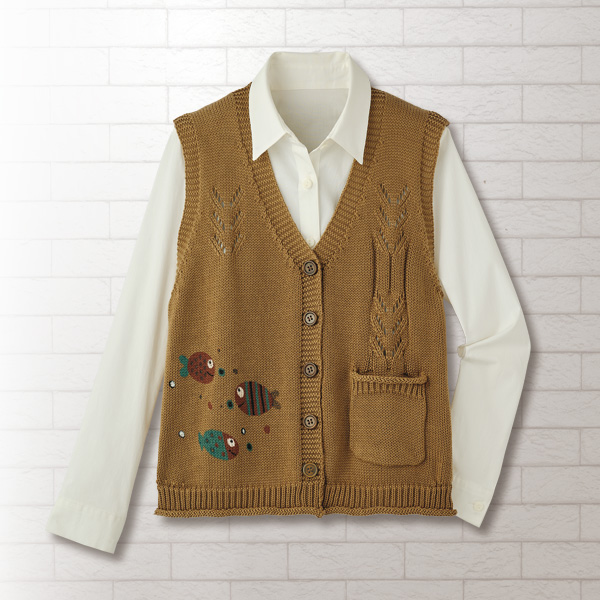 デザインニットベスト