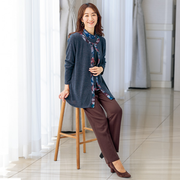 パイピング使いチュニックアンサンブル