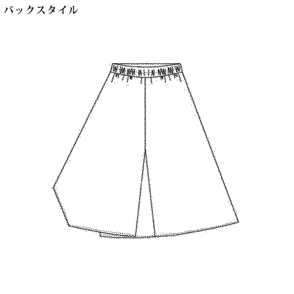 ハトメ使いスカート風フレアパンツ