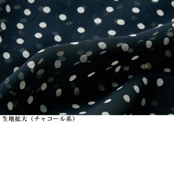 水玉シフォン使いオーバーブラウス