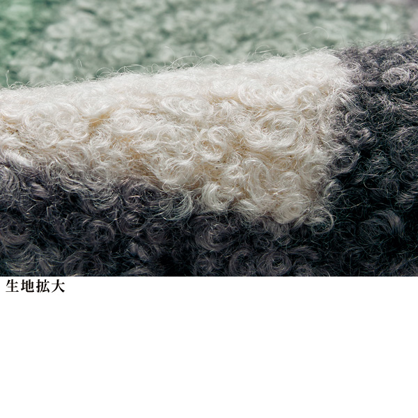 ループブークレ格子柄切替えカットソープルオーバー