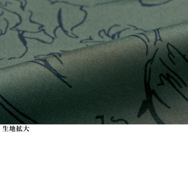 線描き花柄プリントワンピース