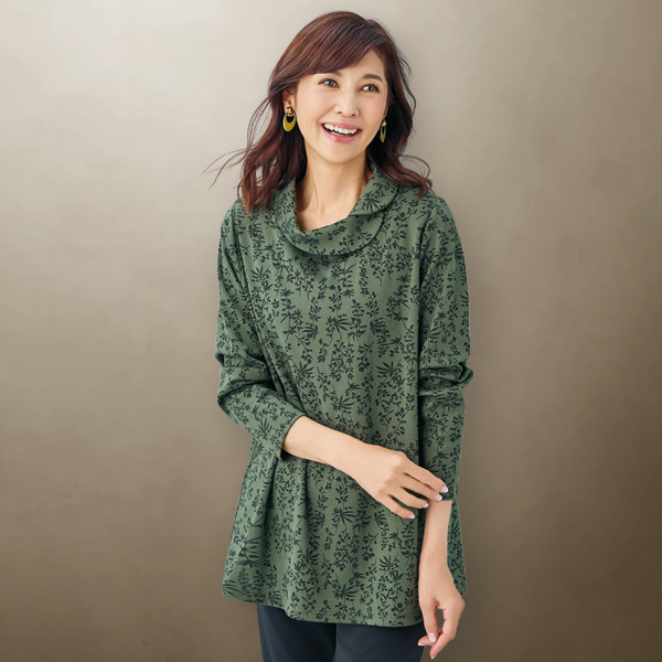 2枚襟カットソーチュニック