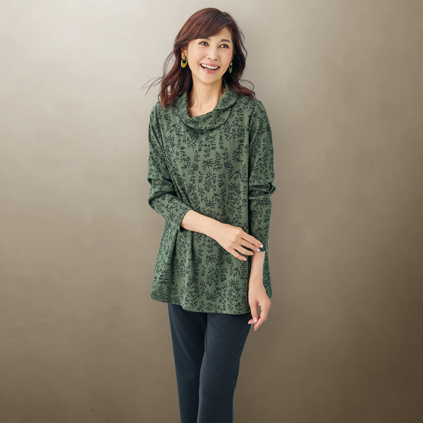 2枚襟カットソーチュニック