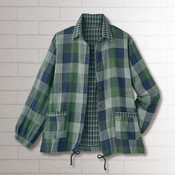 格子柄チェック裏シャツジャケット