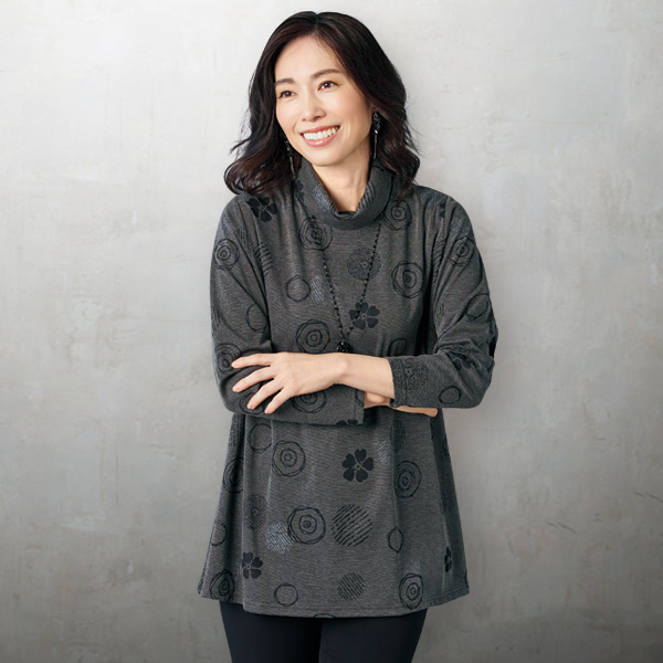 杢調チュニックプルオーバー