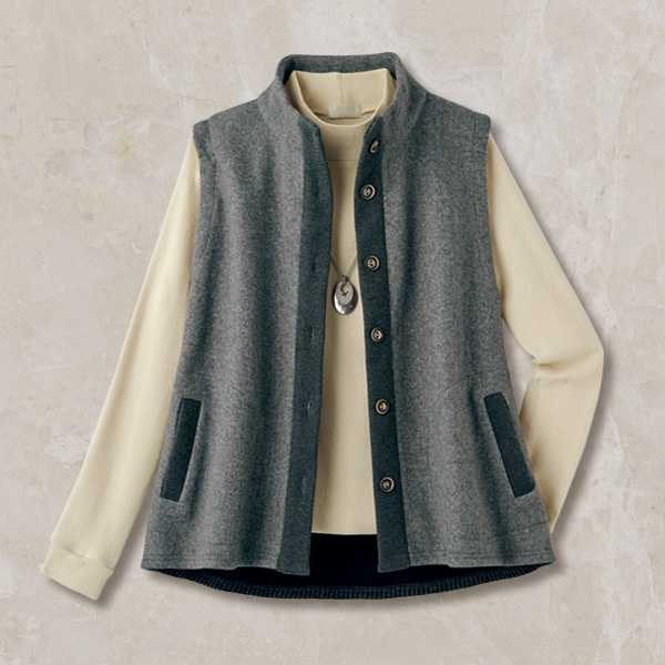 異素材配色デザインベスト