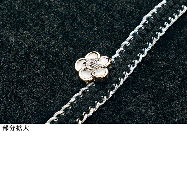 ノーカラーニットジャケット