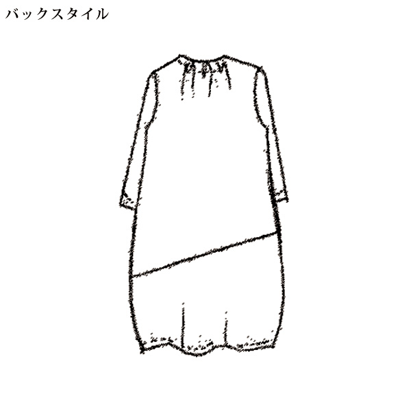 切替えチュニックワンピース