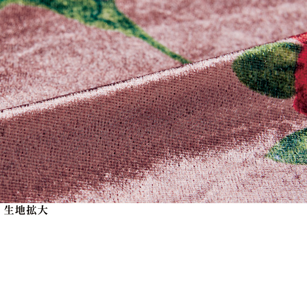 花柄ベロアプリントワンピース