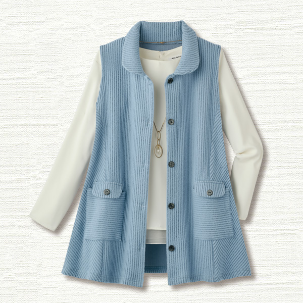 デザインロングベスト