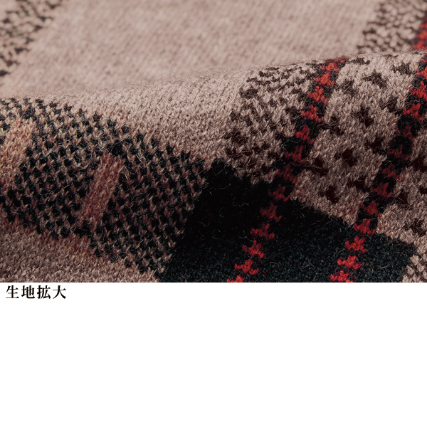 チェック柄ジャカードニットプルオーバー