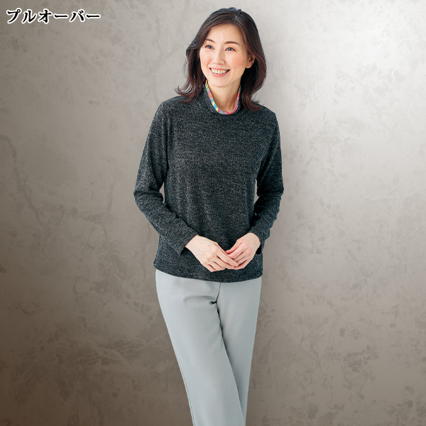 大花プリントカーディガンアンサンブル