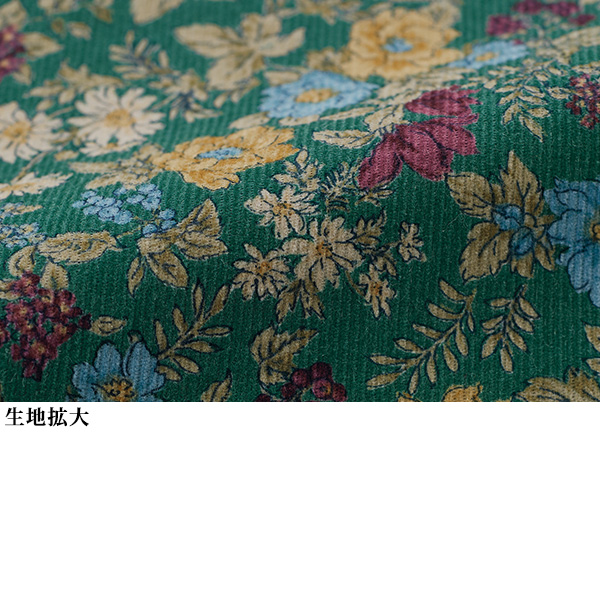 フリル衿花柄オーバーブラウス