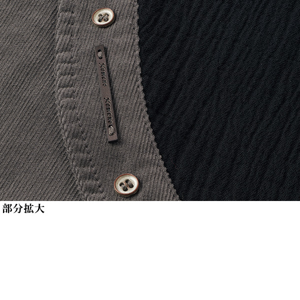 重ね着風ダブルガーゼシャツ