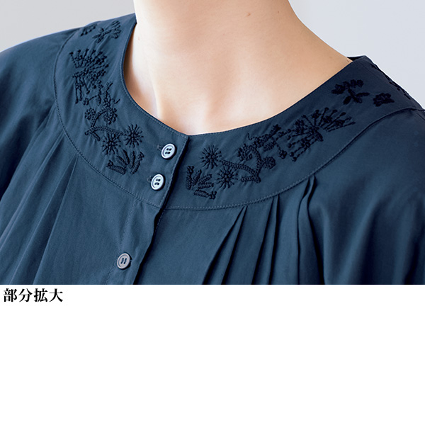 刺しゅう使いワンピース 大きいサイズ M LL 3L
