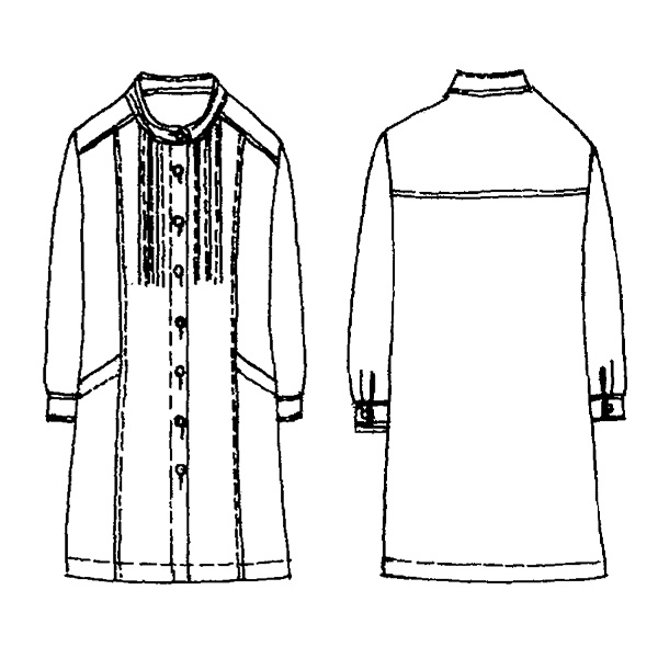 ピンタックロングシャツジャケット 大きいサイズ M LL 4L