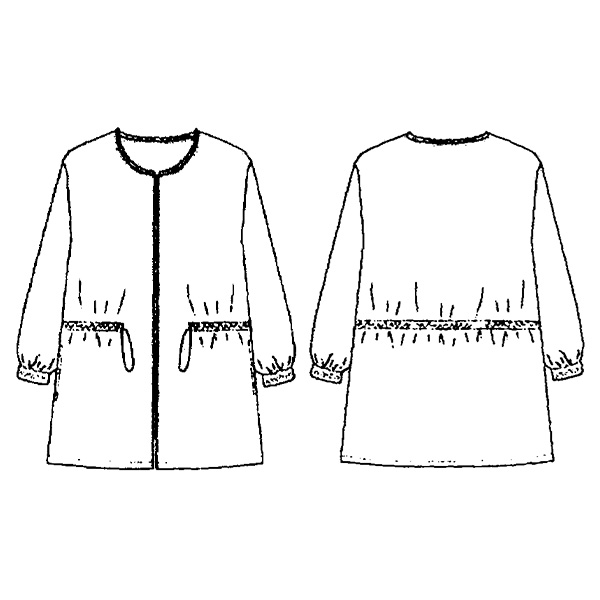 ジャカードノーカラーコート 大きいサイズ M LL 4L