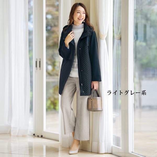 ウール調フラノパンツ
