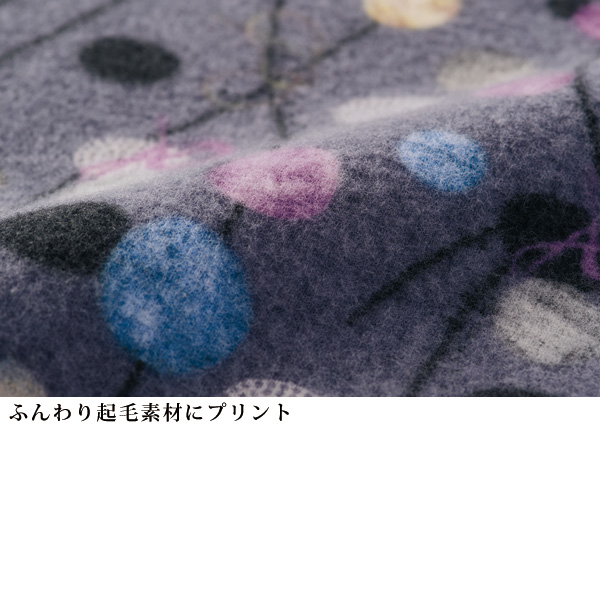 起毛プリントプルオーバー