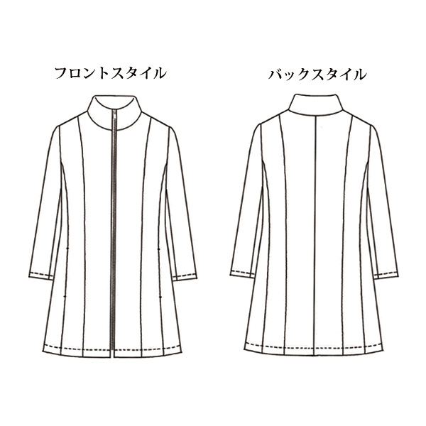 配色使い内側ダウンコート
