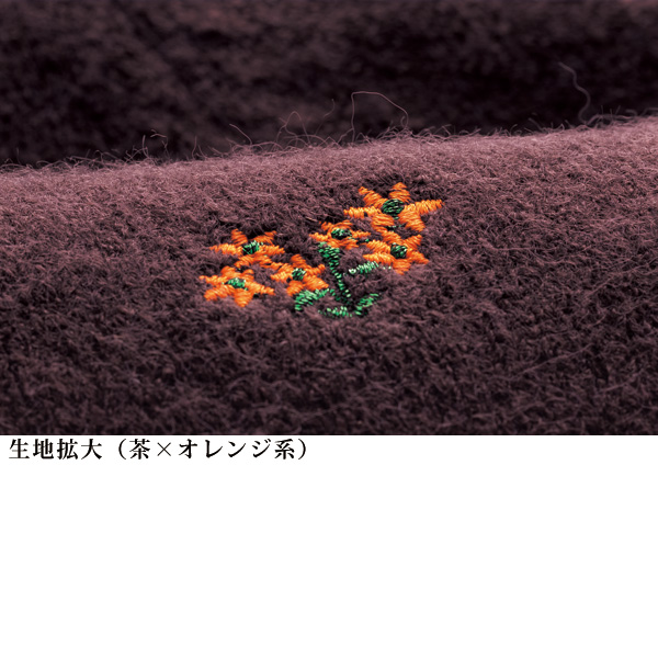 花柄刺しゅうニットカーディガン