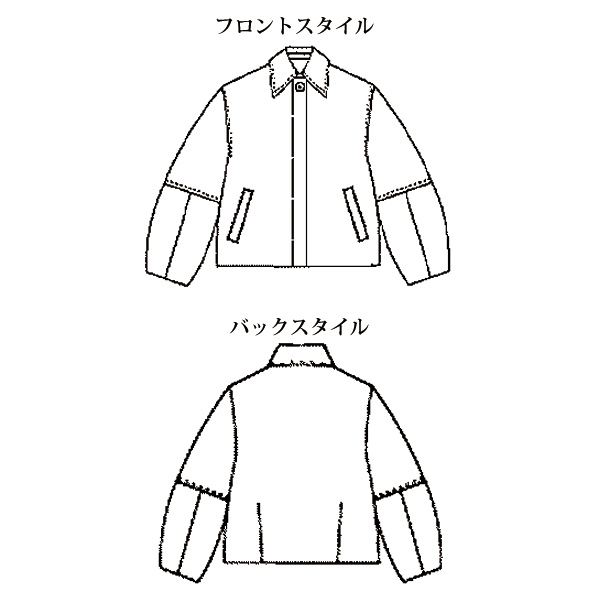 ウール混ツイードランタン袖コート