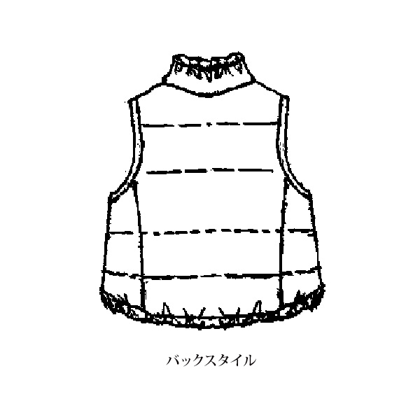 立体編み込みファイバーダウンベスト
