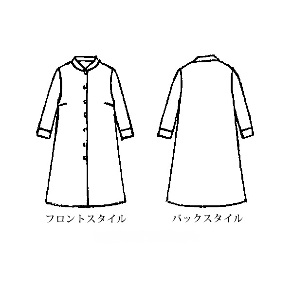 微起毛チェック先染ジャケットワンピース