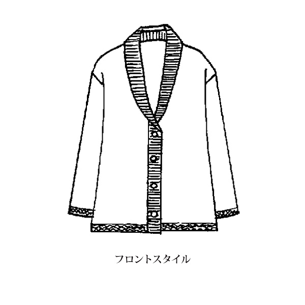 ミックス糸切替えニットジャケット