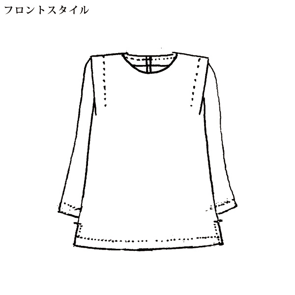 ニットちりめんブラウス 大きいサイズ 4L