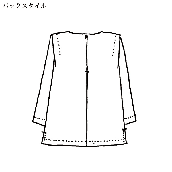 ニットちりめんブラウス 大きいサイズ 4L