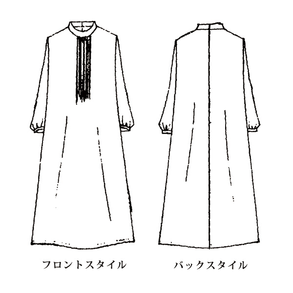 サテンジャカードワンピース 大きいサイズ M LL 3L 4L