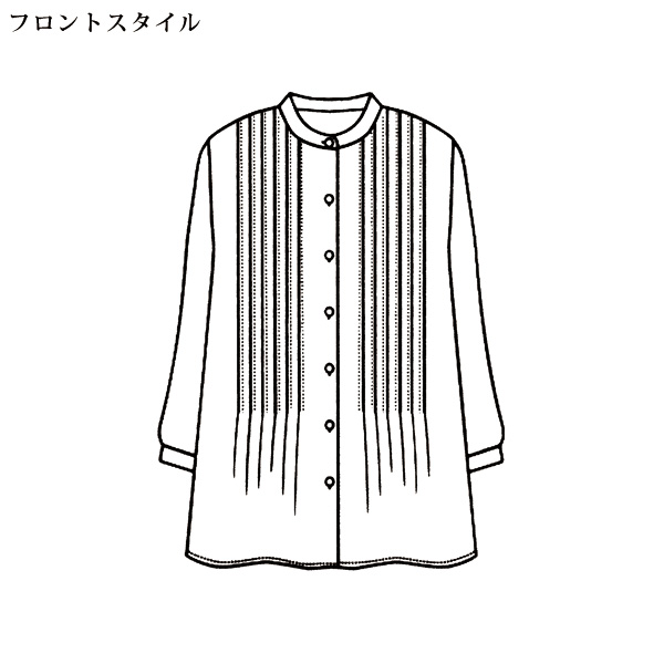 ドビー織ピンタックブラウス 大きいサイズ M LL 4L