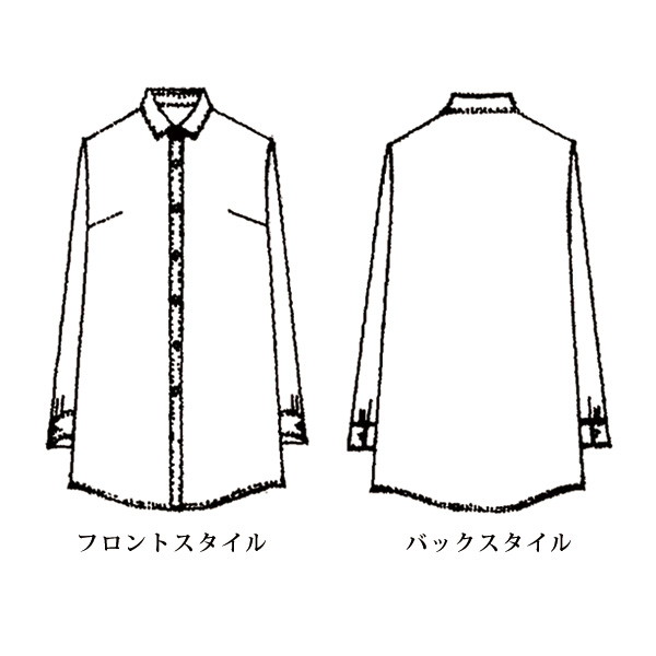 二越ちりめんプリントブラウス 大きいサイズ M LL 3L 4L