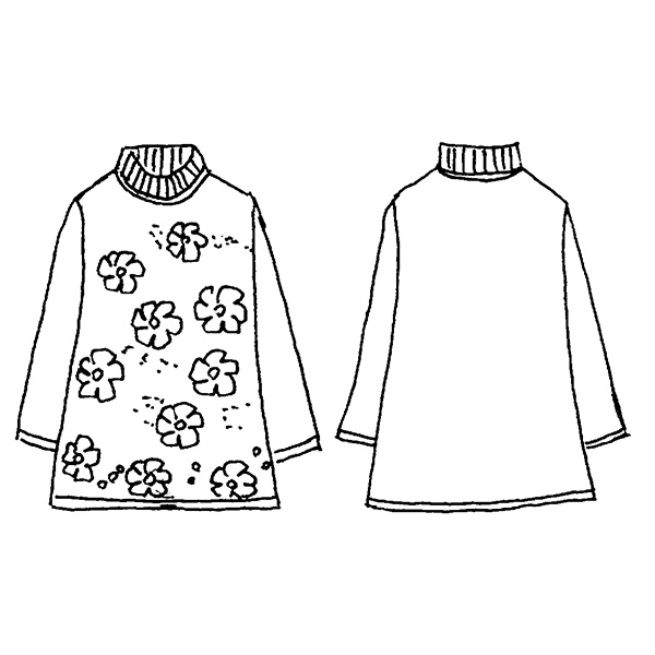 ウール100％ジャカードハイネックセーター 大きいサイズ M LL 4L