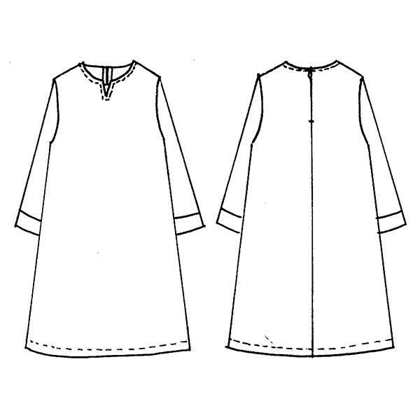 起毛プリントワンピース