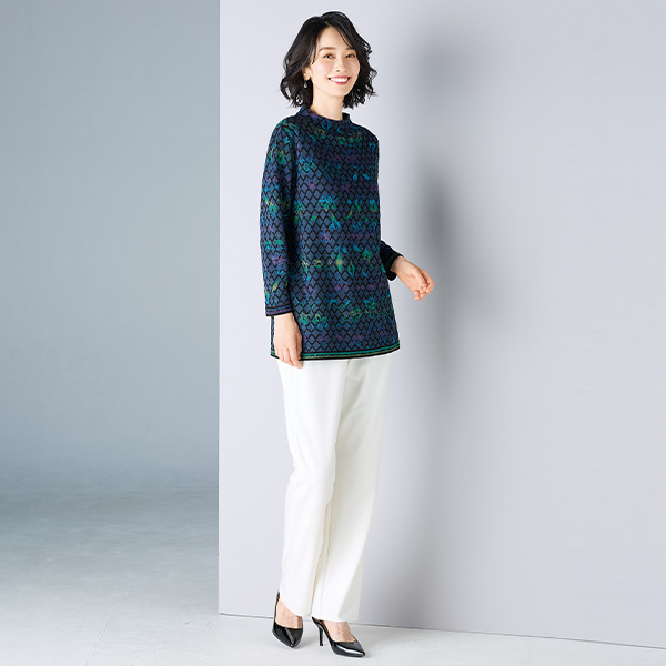 五泉ジャカードセーター