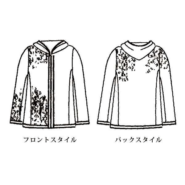 ジャカードアルパカフード付カーディガン 大きいサイズ M LL 3L