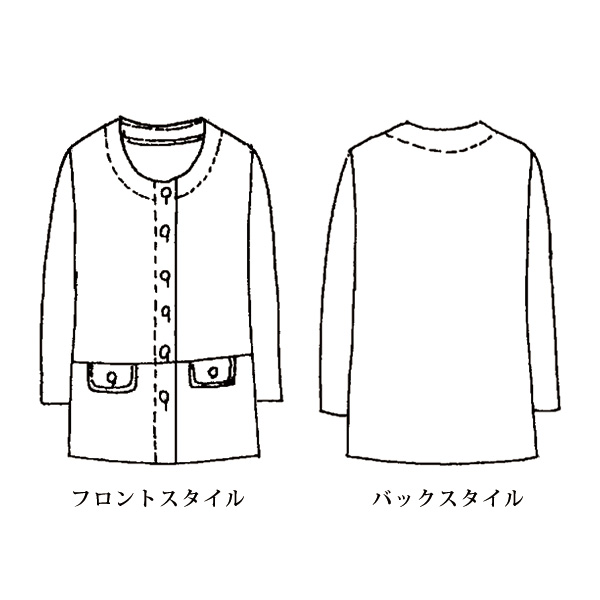 リブニットジャージージャケット 大きいサイズ M LL 4L