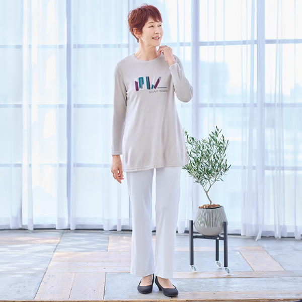 ウール入り刺しゅうプルオーバー 大きいサイズ M LL 4L
