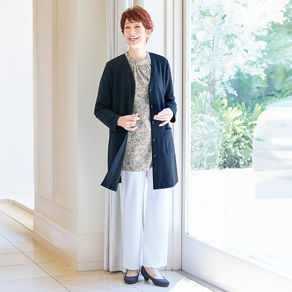 リバティプリントコーデュロイブラウス 大きいサイズ M LL 4L