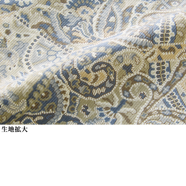 リバティプリントコーデュロイブラウス 大きいサイズ M LL 4L