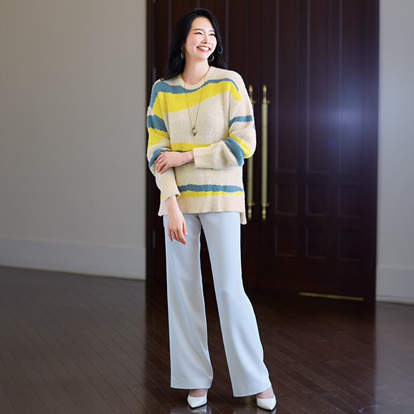 シャギーデザインセーター 大きいサイズ M LL 4L