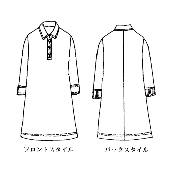 ウール入りジャージーチュニックワンピース 大きいサイズ M LL 4L