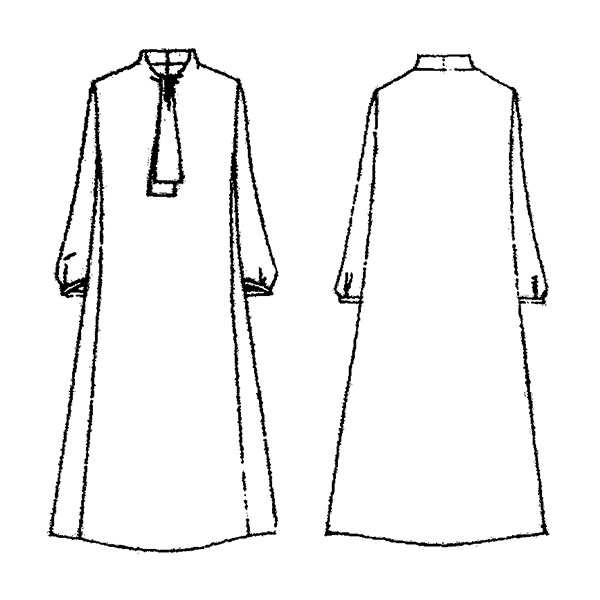 ドット柄フロッキープリントボウタイ付ワンピース 大きいサイズ M LL 3L 4L