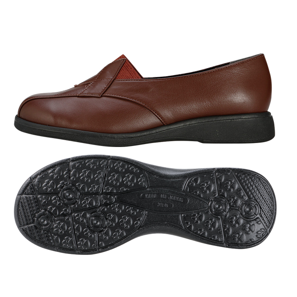 牛革F（5E）ダイヤステッチウォーキングシューズ 大きいサイズ 5E