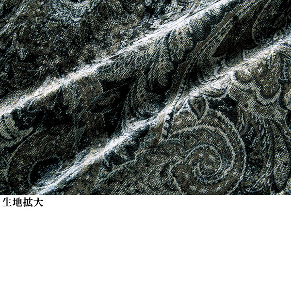 ストレッチベロア ハンドルプリントワンピース 大きいサイズ M LL 4L