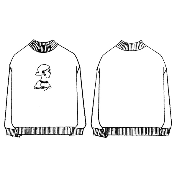 刺しゅう入りセーター 大きいサイズ M LL 4L